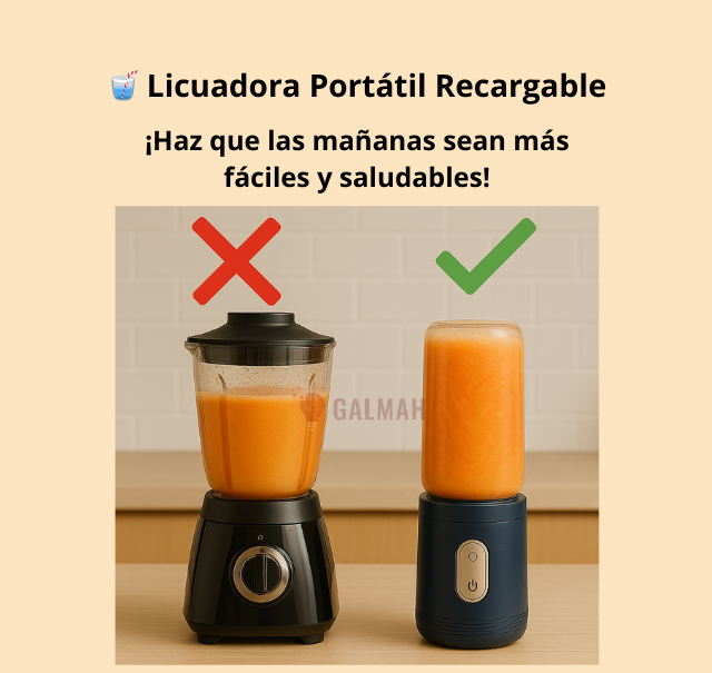 🥤 Licuadora Portátil Recargable – Práctica, Ligera y Perfecta para Mamá 💖