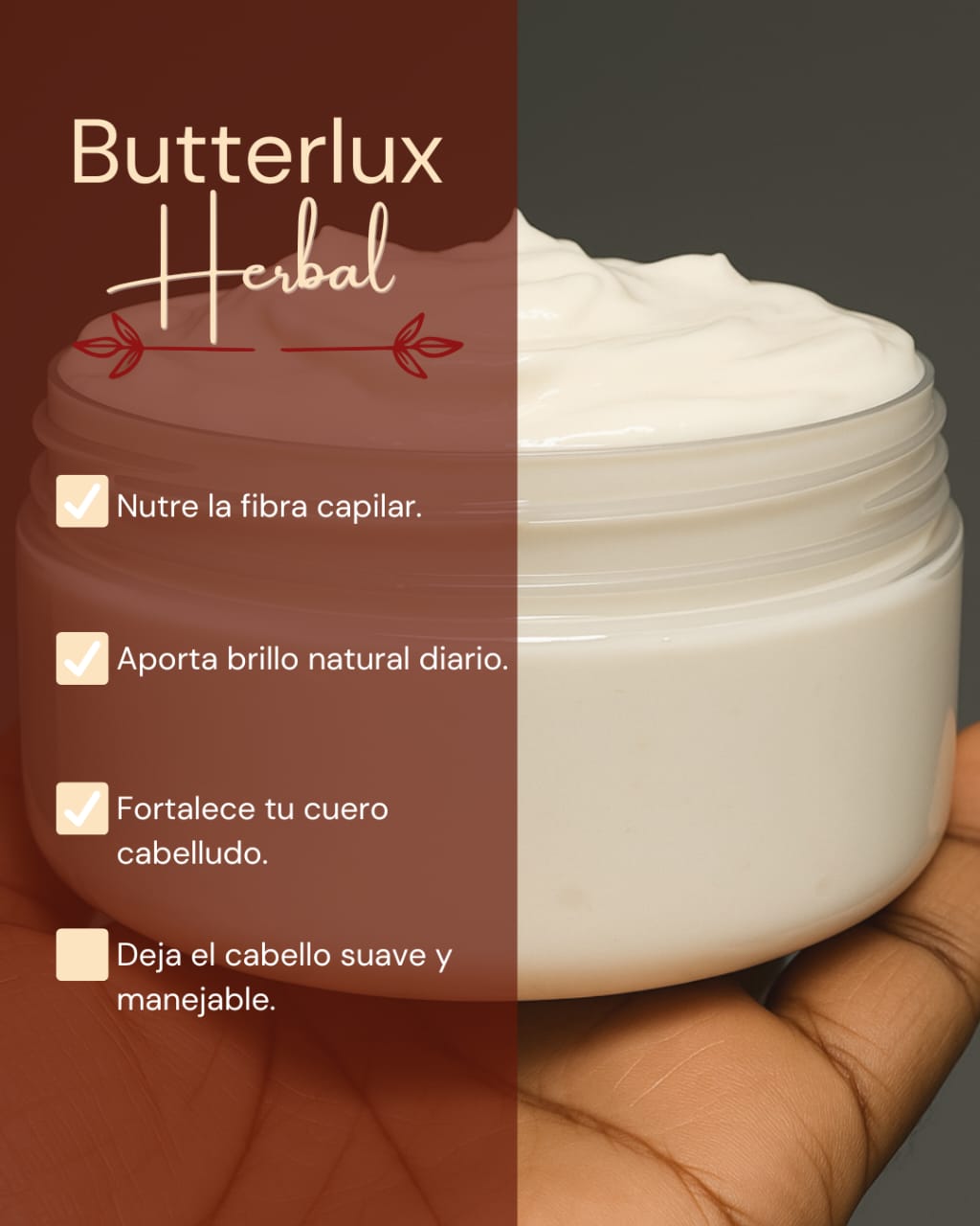 Butterlux Herbal — Tu secreto para un cabello hermoso.
