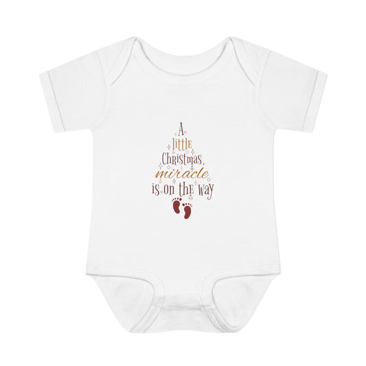 Christmas Miracle Baby Bodysuit, Infant Christmas Outfit, Newborn Gift, Baby Shower Gift, Holiday Apparel, Cute Christmas Wear