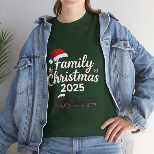 "Family Christmas 2025 Unisex Tee – Holiday Shirt, Family Reunion & Personalized Christmas Gift"