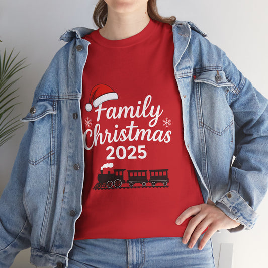"Family Christmas 2025 Unisex Tee – Holiday Shirt, Family Reunion & Personalized Christmas Gift"
