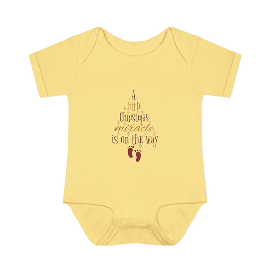 Christmas Miracle Baby Bodysuit, Infant Christmas Outfit, Newborn Gift, Baby Shower Gift, Holiday Apparel, Cute Christmas Wear