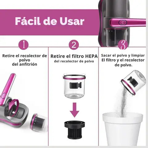🛏️ ASPIRADORA ANTI ÁCAROS INALÁMBRICA CON LUZ UV 🔆